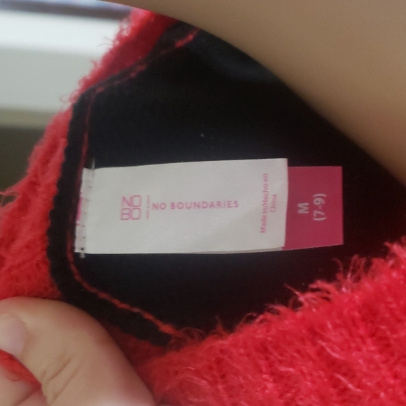 M Bashful Rudolph on a bed of snow in the forest 3d Santa hat long sweater - Picture 5 of 7